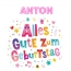 Bunte Geburtstagsgre fr Anton