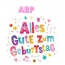 Bunte Geburtstagsgre fr Arp