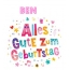 Bunte Geburtstagsgre fr Ben