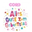 Bunte Geburtstagsgre fr Cord