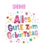 Bunte Geburtstagsgre fr Dimi