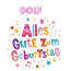 Bunte Geburtstagsgre fr Dolf