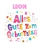 Bunte Geburtstagsgre fr Leon