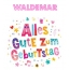 Bunte Geburtstagsgre fr Waldemar