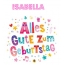 Bunte Geburtstagsgre fr Isabella