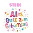 Bunte Geburtstagsgre fr Stein