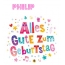 Bunte Geburtstagsgre fr Philip