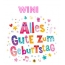 Bunte Geburtstagsgre fr Wini