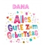Bunte Geburtstagsgre fr Dana