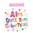Bunte Geburtstagsgre fr Naomi