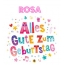 Bunte Geburtstagsgre fr Rosa