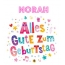 Bunte Geburtstagsgre fr Norah