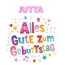 Bunte Geburtstagsgre fr Jutta