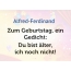 Zum Geburtstag ein Gedicht fr Alfred-Ferdinand