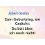 Zum Geburtstag ein Gedicht fr Albert-Stefan