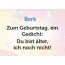 Zum Geburtstag ein Gedicht fr Berk