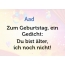 Zum Geburtstag ein Gedicht fr Aad