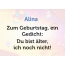 Zum Geburtstag ein Gedicht fr Alina