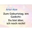 Zum Geburtstag ein Gedicht fr Artur-Atze