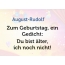 Zum Geburtstag ein Gedicht fr August-Rudolf