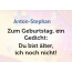 Zum Geburtstag ein Gedicht fr Anton-Stephan