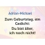 Zum Geburtstag ein Gedicht fr Adrian-Michael