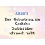 Zum Geburtstag ein Gedicht fr Aalberts