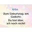 Zum Geburtstag ein Gedicht fr Arbo