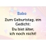 Zum Geburtstag ein Gedicht fr Babo