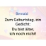 Zum Geburtstag ein Gedicht fr Bernald