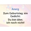 Zum Geburtstag ein Gedicht fr Anarg