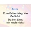 Zum Geburtstag ein Gedicht fr Astor