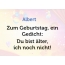 Zum Geburtstag ein Gedicht fr Albert