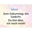 Zum Geburtstag ein Gedicht fr Alfred