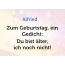 Zum Geburtstag ein Gedicht fr Alfried