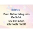 Zum Geburtstag ein Gedicht fr Balthes