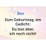 Zum Geburtstag ein Gedicht fr Ben