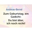 Zum Geburtstag ein Gedicht fr Andreas-Bernd