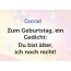 Zum Geburtstag ein Gedicht fr Conrad