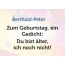 Zum Geburtstag ein Gedicht fr Berthold-Peter