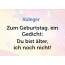 Zum Geburtstag ein Gedicht fr Aldeger