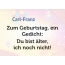 Zum Geburtstag ein Gedicht fr Carl-Franz