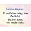 Zum Geburtstag ein Gedicht fr Damian-Stephan