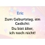 Zum Geburtstag ein Gedicht fr Eric