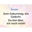 Zum Geburtstag ein Gedicht fr Broder