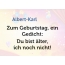 Zum Geburtstag ein Gedicht fr Albert-Karl