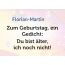 Zum Geburtstag ein Gedicht fr Florian-Martin