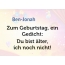 Zum Geburtstag ein Gedicht fr Ben-Jonah