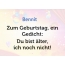 Zum Geburtstag ein Gedicht fr Bennit