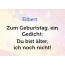 Zum Geburtstag ein Gedicht fr Eilbert